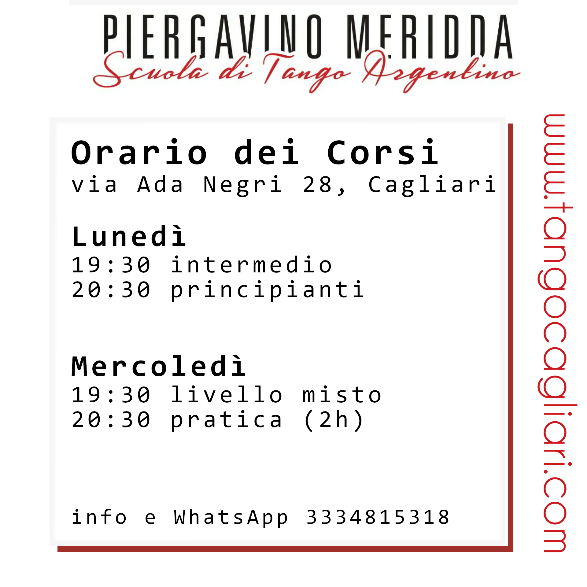 orario corsi 2019/2020